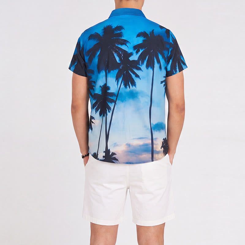 Chemise hawaïenne à manches courtes pour homme, idéale pour les vacances d'été à la plage. - image 3