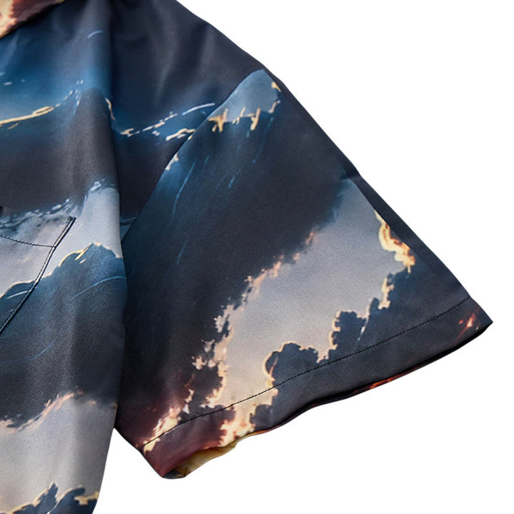 T-shirt imprimé 3D pour homme, motif coucher de soleil, phare et vagues, idéal pour les vacances d'été à l'océan. - image 7