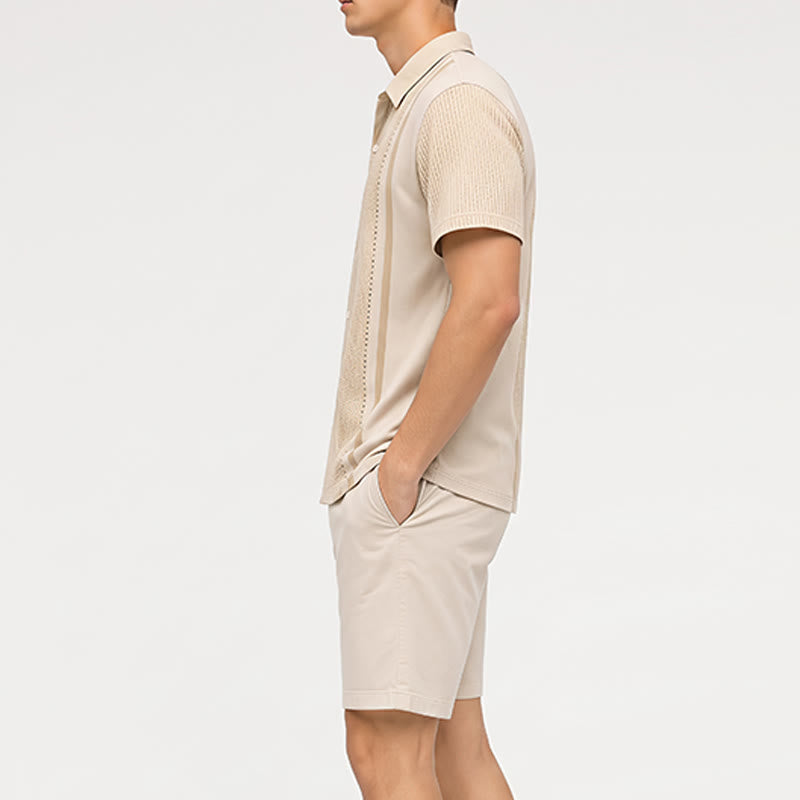 Chemise d'été décontractée à manches courtes pour homme, boutonnée, idéale pour les vacances à la plage. - image 2