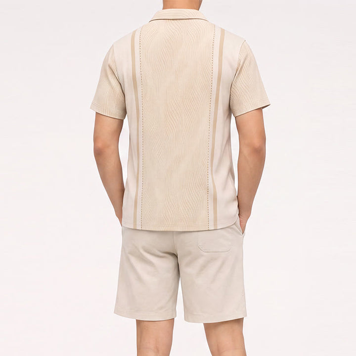 Chemise d'été décontractée à manches courtes pour homme, boutonnée, idéale pour les vacances à la plage. - image 3