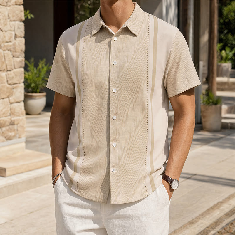 Chemise d'été décontractée à manches courtes pour homme, boutonnée, idéale pour les vacances à la plage. - Style n° 1 - 3XL - image 0