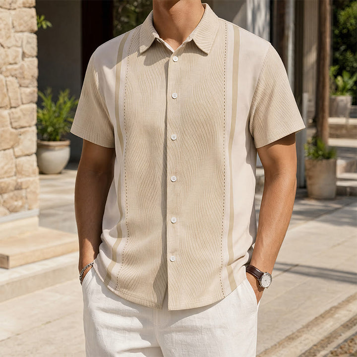 Chemise d'été décontractée à manches courtes pour homme, boutonnée, idéale pour les vacances à la plage. - Style n° 1 - 3XL - image 0