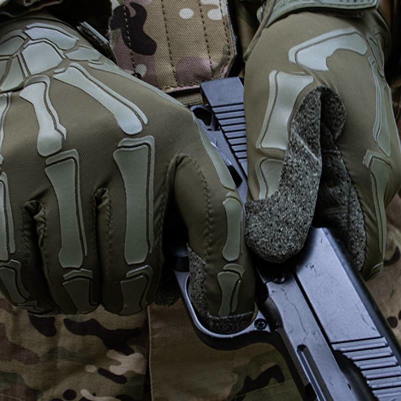 Gants tactiques d'été légers et élastiques pour moto Skeleton - image 3