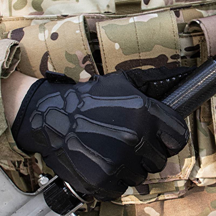 Gants tactiques d'été légers et élastiques pour moto Skeleton - image 8
