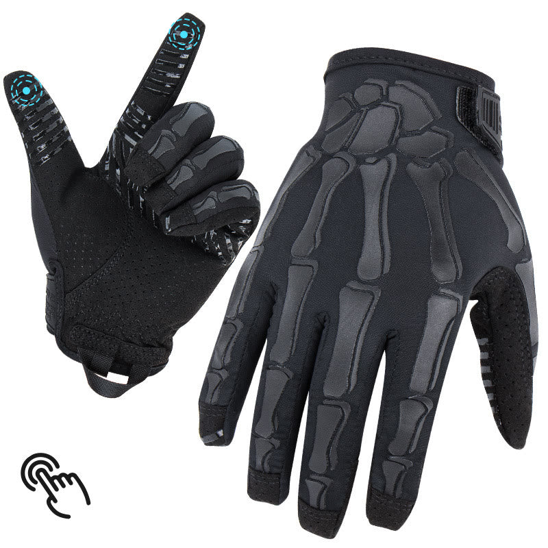 Gants tactiques d'été légers et élastiques pour moto Skeleton - Noir - XL - image 7