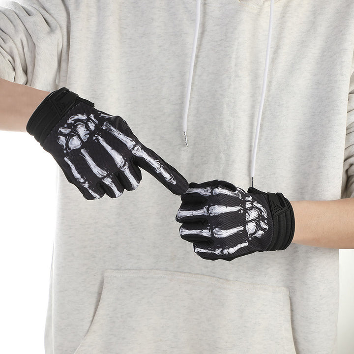 Gants tactiques Rose Skeleton pour moto, écran tactile, doigts entiers - image 7