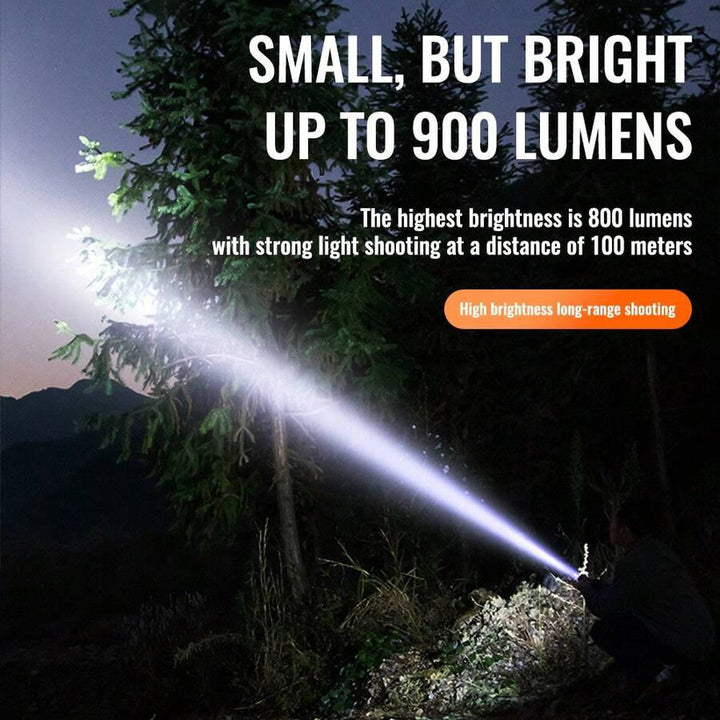 Mini lampe torche LED rechargeable double faisceau d'extérieur avec porte-clés - image 5