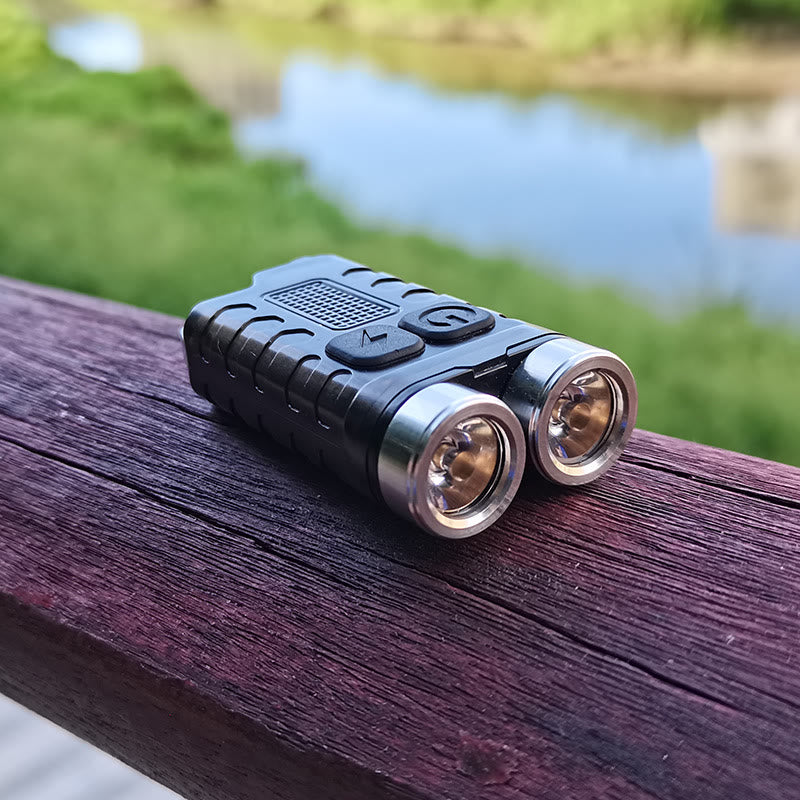 Mini lampe torche LED rechargeable double faisceau d'extérieur avec porte-clés - image 7