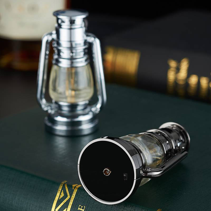 Briquet à butane en forme de lampe à huile créative et colorée - image 3