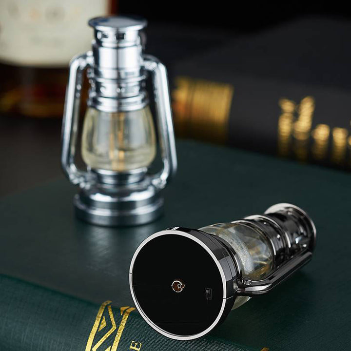 Briquet à butane en forme de lampe à huile créative et colorée - image 3