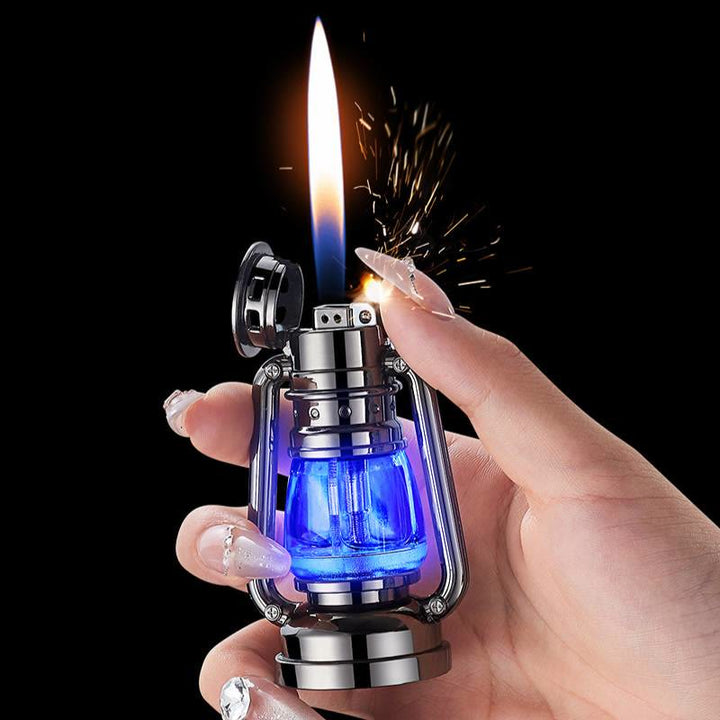 Briquet à butane en forme de lampe à huile créative et colorée - image 2