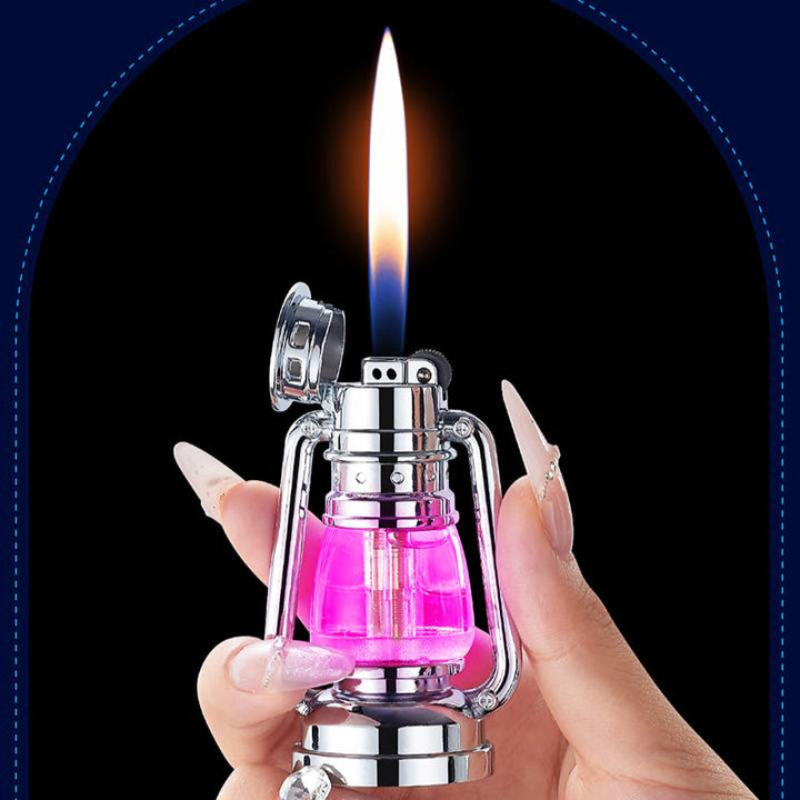 Briquet à butane en forme de lampe à huile créative et colorée - image 7