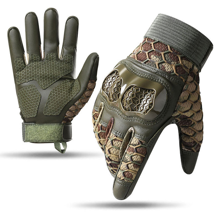 Gants tactiques de tir de protection avec protection des articulations - camouflage - XL - image 0