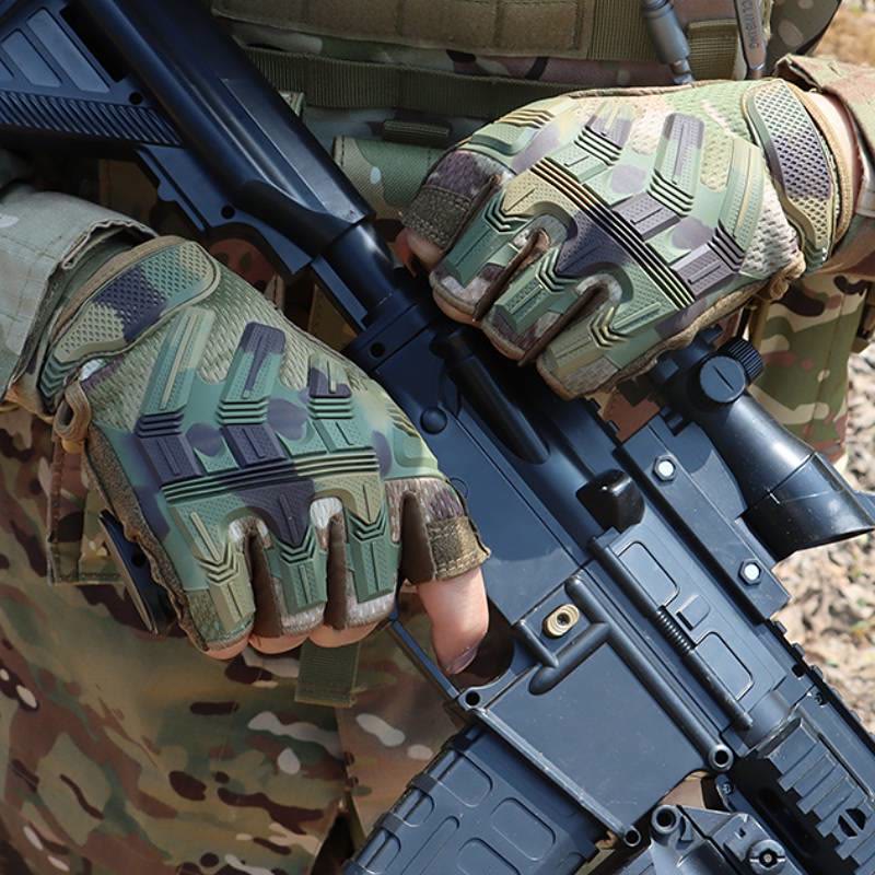 Gants tactiques de mécanicien antidérapants et respirants à demi-doigts - image 1