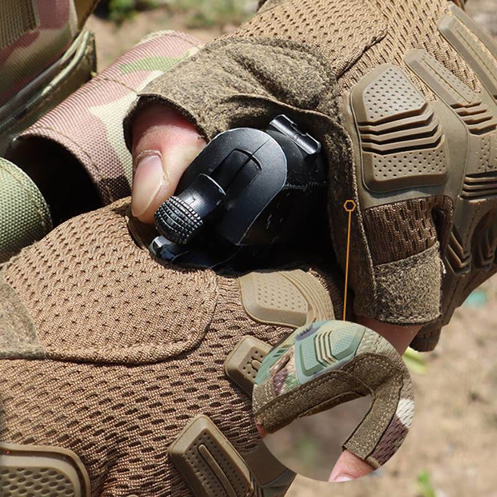 Gants tactiques de mécanicien antidérapants et respirants à demi-doigts - image 4