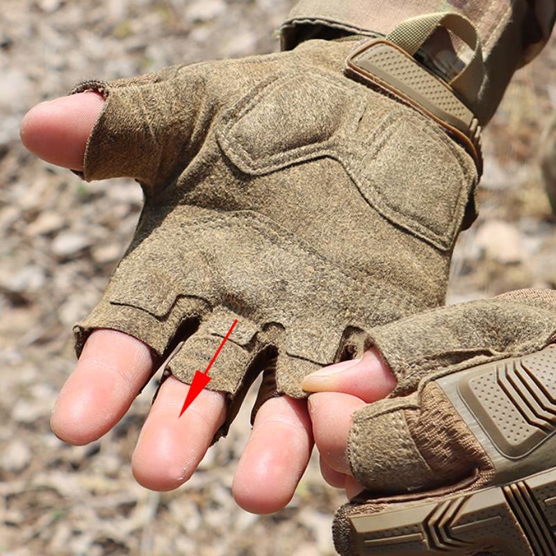 Gants tactiques de mécanicien antidérapants et respirants à demi-doigts - image 5