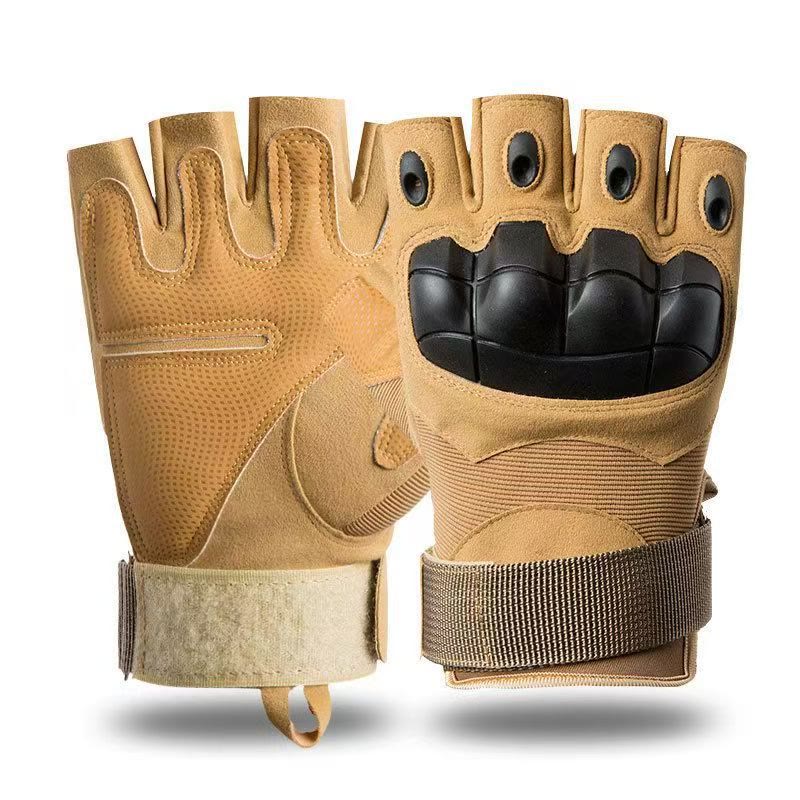 Gants militaires minimalistes tactiques et esthétiques à demi-doigts - Sablonneux - XL - image 3