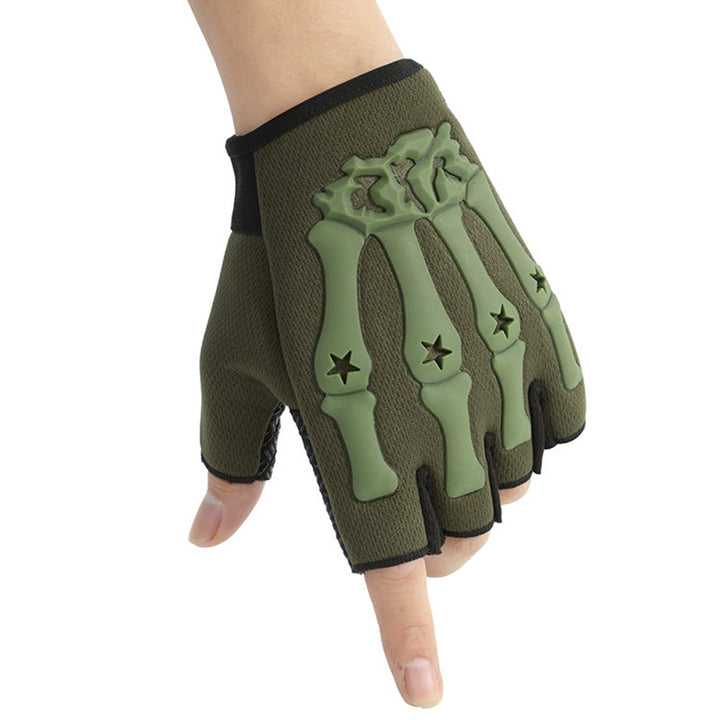 Gants tactiques de cyclisme respirants avec protection des articulations renforcée. - Vert armée - Taille unique - image 6