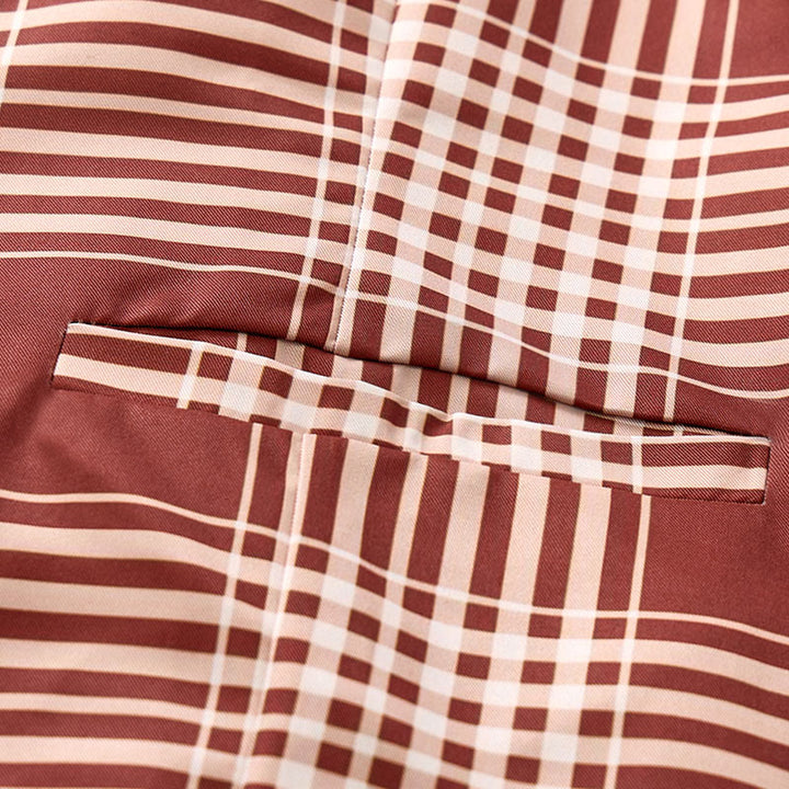 Gilet de costume britannique à carreaux patrimoniaux marron - image 6