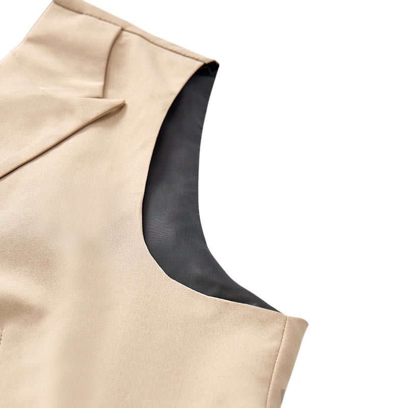 Gilet de costume croisé pour homme, style cowboy moderne, avec broche - image 8