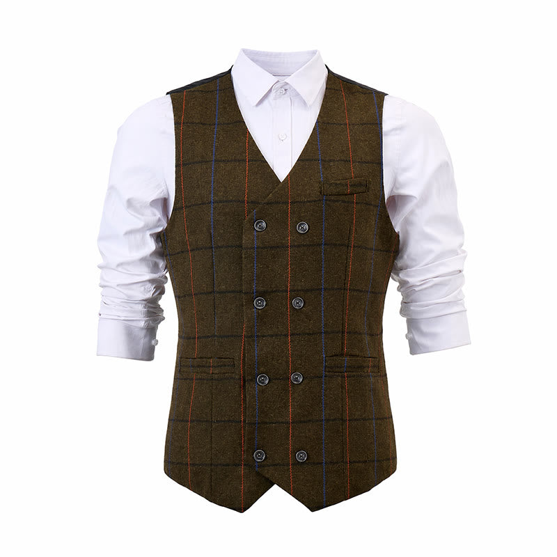 Gilet de costume à carreaux pour homme, inspiré de Peaky Blinders - image 11