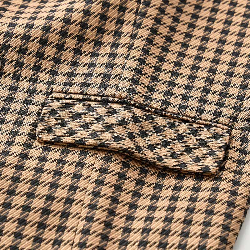 Gilet de costume pour homme à carreaux pied-de-poule, style médiéval - image 6