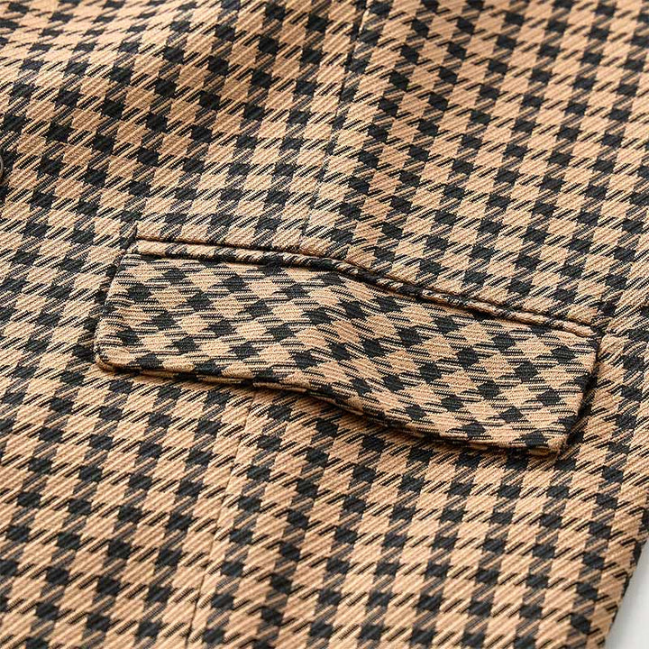 Gilet de costume pour homme à carreaux pied-de-poule, style médiéval - image 6