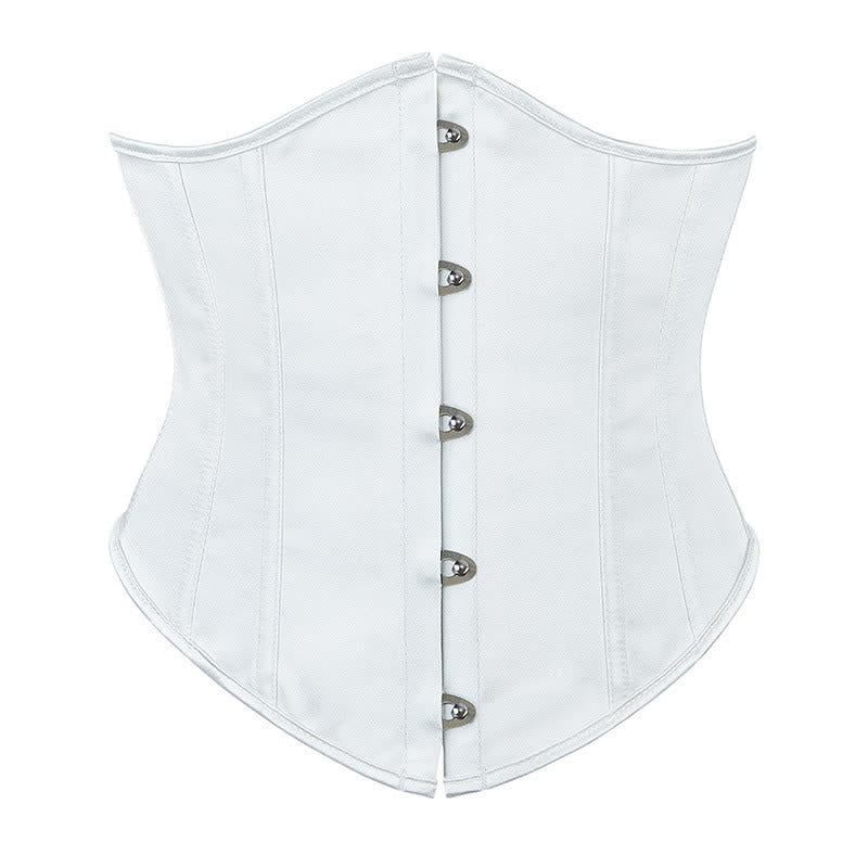 Corset sous-poitrine style steampunk pour femmes, idéal pour les robes - Blanc - 2XL - image 6