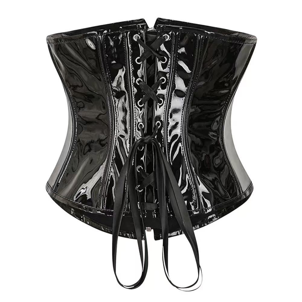 Corset en PU brillant pour femme, fermeture éclair sur le devant, gaine amincissante et ventre plat - image 2