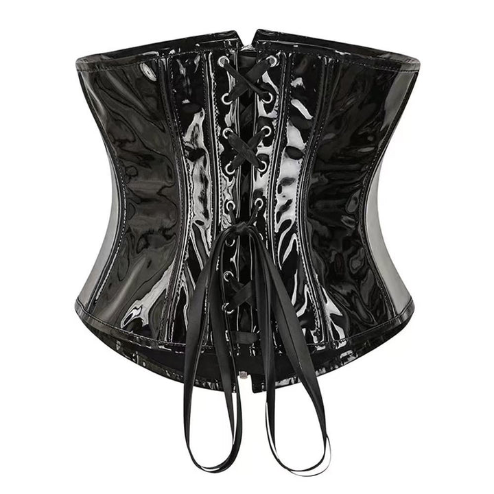 Corset en PU brillant pour femme, fermeture éclair sur le devant, gaine amincissante et ventre plat - image 2
