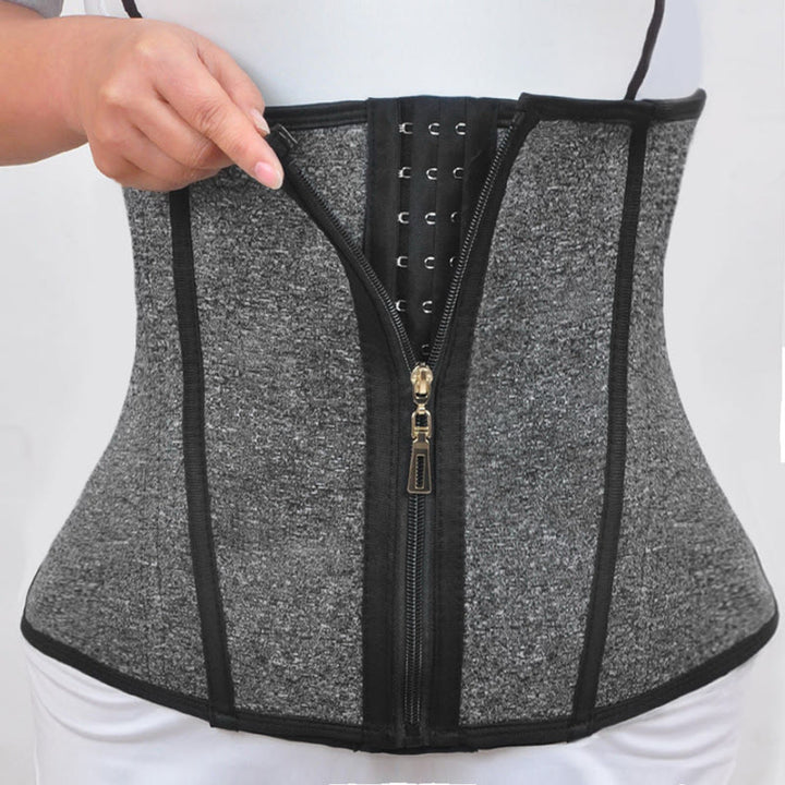 Corset gainant amincissant à baleines en nylon pour femme, fermeture multi-agrafes au dos, contrôle du ventre. - image 12