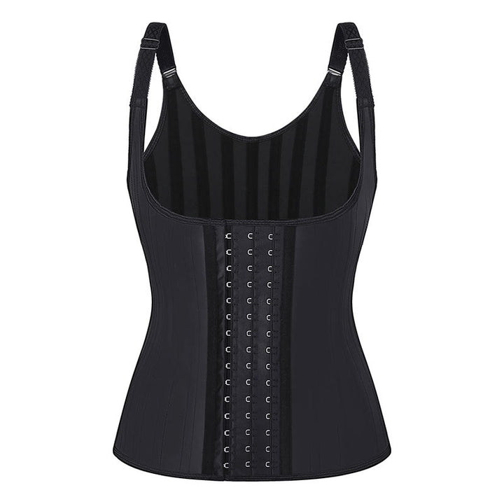 Corset gainant post-partum en latex pour femme, avec 25 baleines en acier. - Noir - 6XL - image 2
