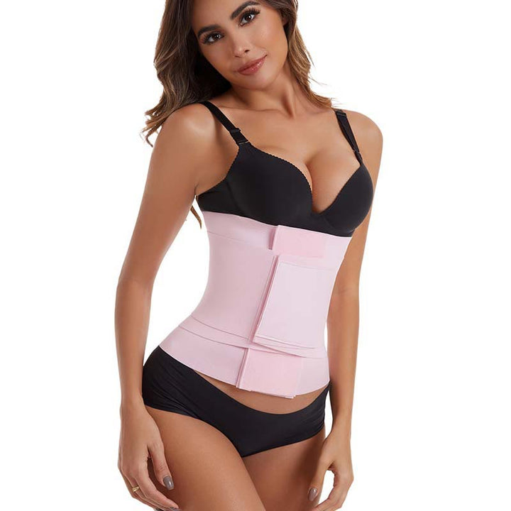 Corset gainant en polyester pour femme, ceinture amincissante et sculptante. - Rose - 2XL - image 3
