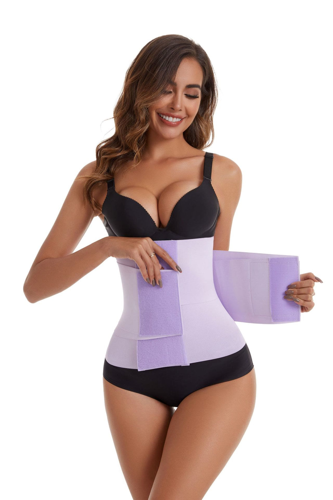 Corset gainant en polyester pour femme, ceinture amincissante et sculptante. - Violet - 2XL - image 4