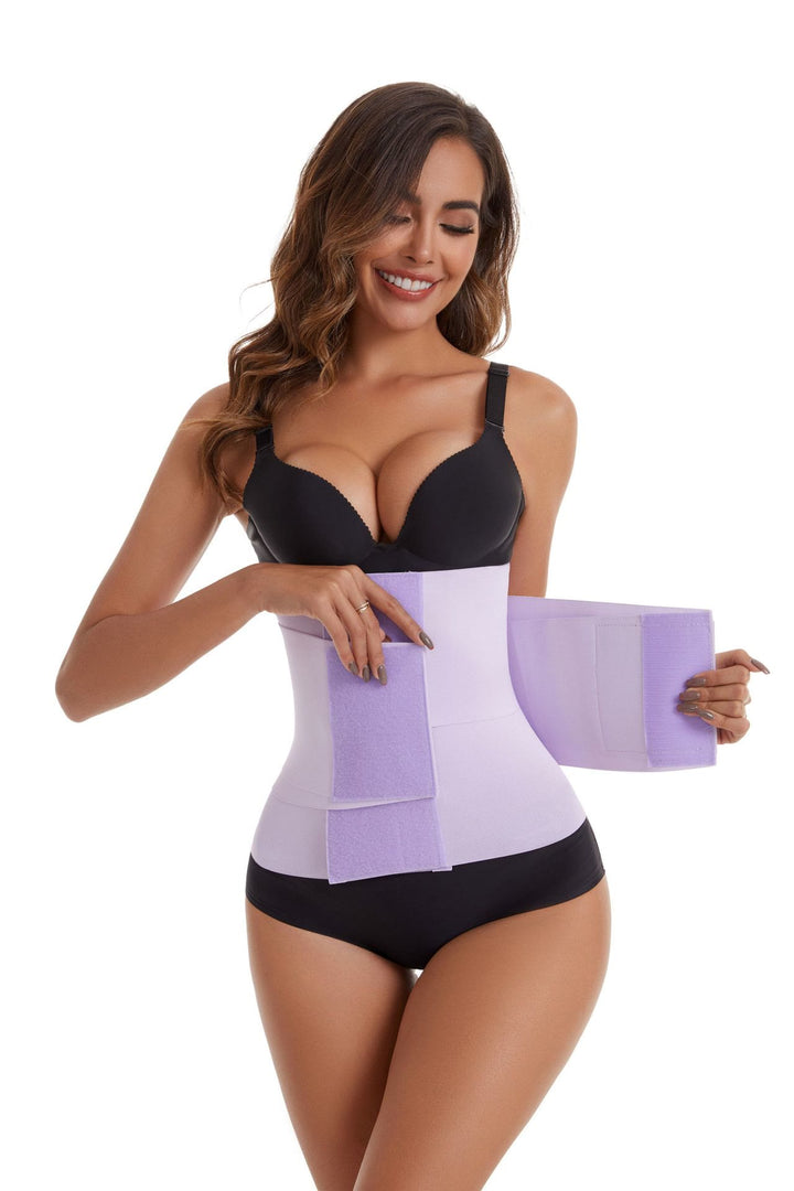 Corset gainant en polyester pour femme, ceinture amincissante et sculptante. - Violet - 2XL - image 4