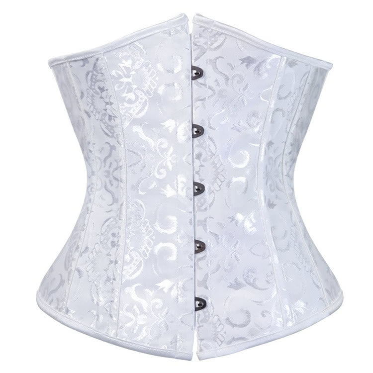 Corset gainant en dentelle polyester pour femme, effet ventre plat. - Blanc - XL - image 4