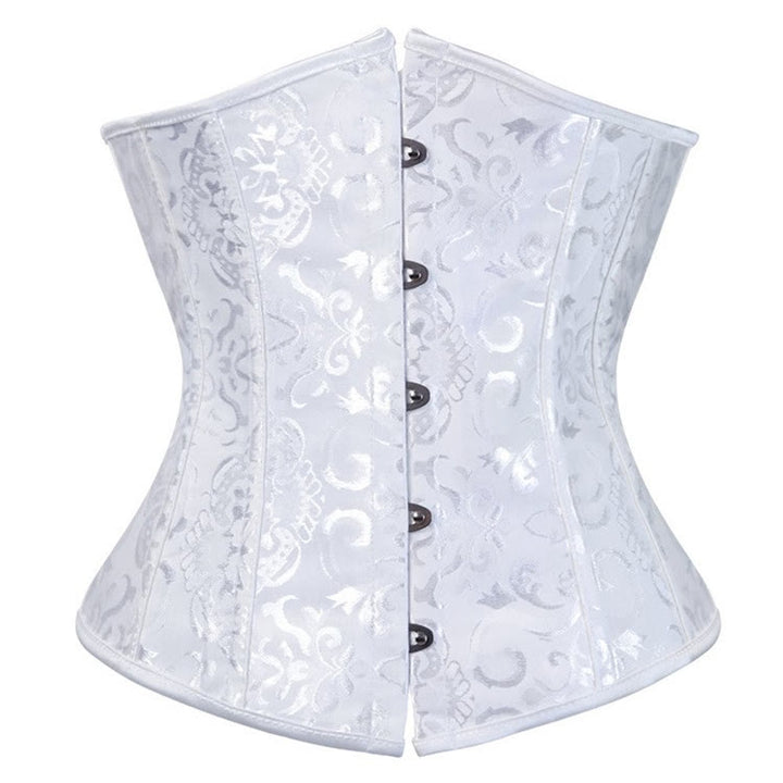 Corset gainant en dentelle polyester pour femme, effet ventre plat. - Blanc - XL - image 4