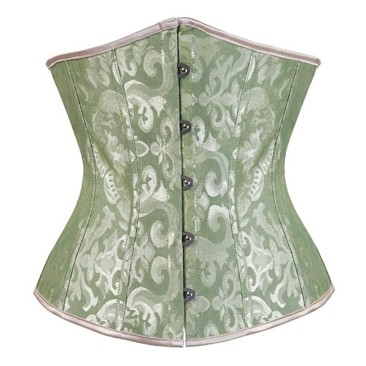 Corset gainant en dentelle polyester pour femme, effet ventre plat. - Vert gazon - XL - image 6