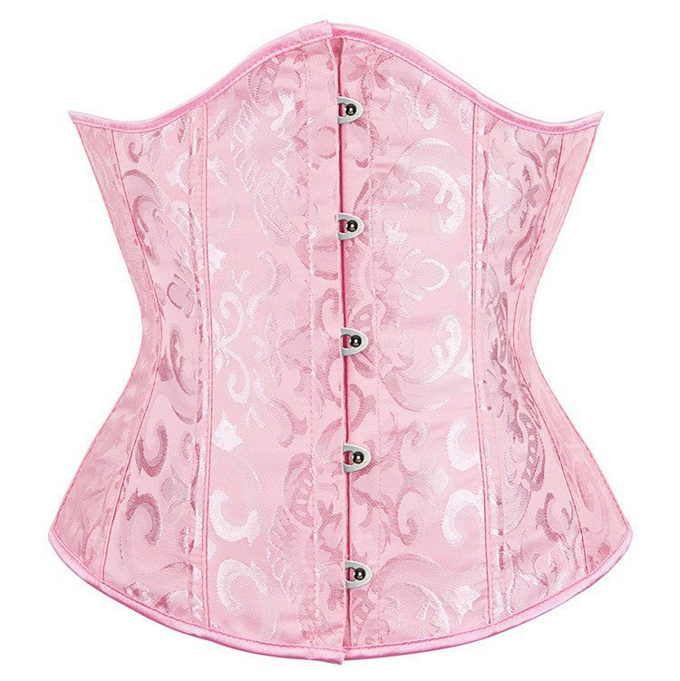 Corset gainant en dentelle polyester pour femme, effet ventre plat. - Rose - XL - image 9