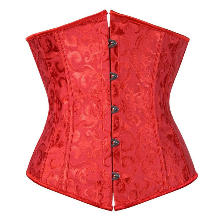 Corset gainant en dentelle polyester pour femme, effet ventre plat. - Rouge - XL - image 3