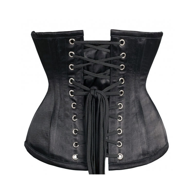 Corset gainant en satin et armatures en acier pour femme, sculptant la silhouette et affinant la taille. Effet ventre plat et silhouette en sablier. - image 2