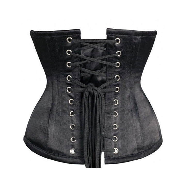Corset gainant en satin et armatures en acier pour femme, sculptant la silhouette et affinant la taille. Effet ventre plat et silhouette en sablier. - image 2
