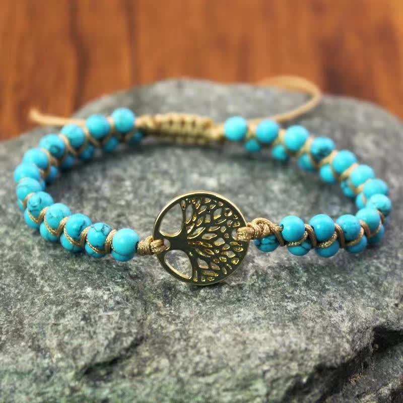 Bracelet de protection et de guérison spirituelle turquoise Arbre de Vie - image 1