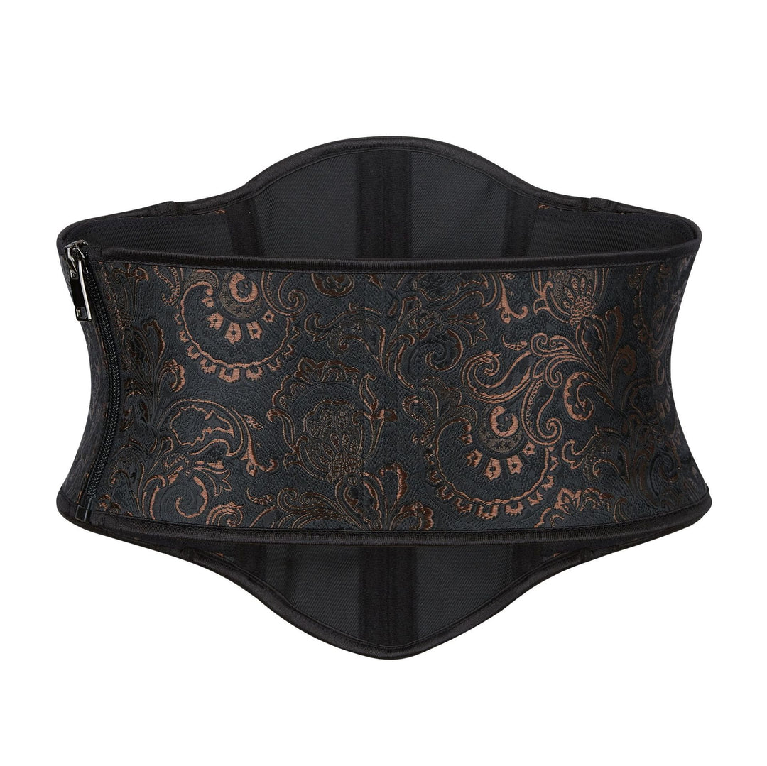 gaine amincissante rétro en jacquard pour femme, corset à 13 baleines en acier, effet sablier. - image 2