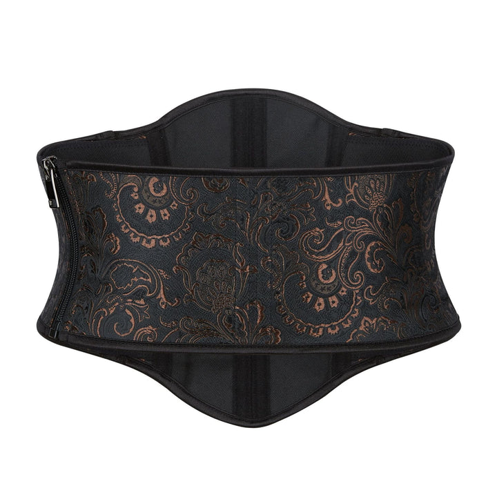 gaine amincissante rétro en jacquard pour femme, corset à 13 baleines en acier, effet sablier. - image 2