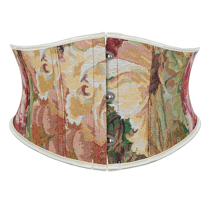 Corset court jacquard à fleurs rétro, style vêtement d'extérieur tendance pour le quotidien et les soirées. - Mélange floral - 2XL - image 4