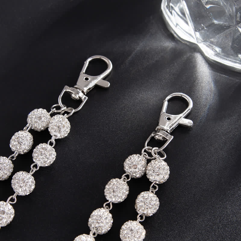 Chaîne de pantalon double couche en diamant ornée de boules glacées - image 3