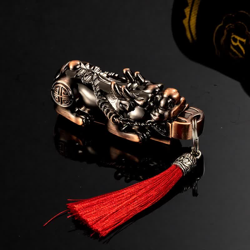 Briquet à huile rechargeable Lucky Fortune Permanent Matchstick - Bronze rouge - image 11