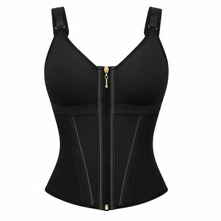 Gilet gainant sous-poitrine pour femme, soutien-gorge intégré, corset amincissant - Noir - 3XL - image 1