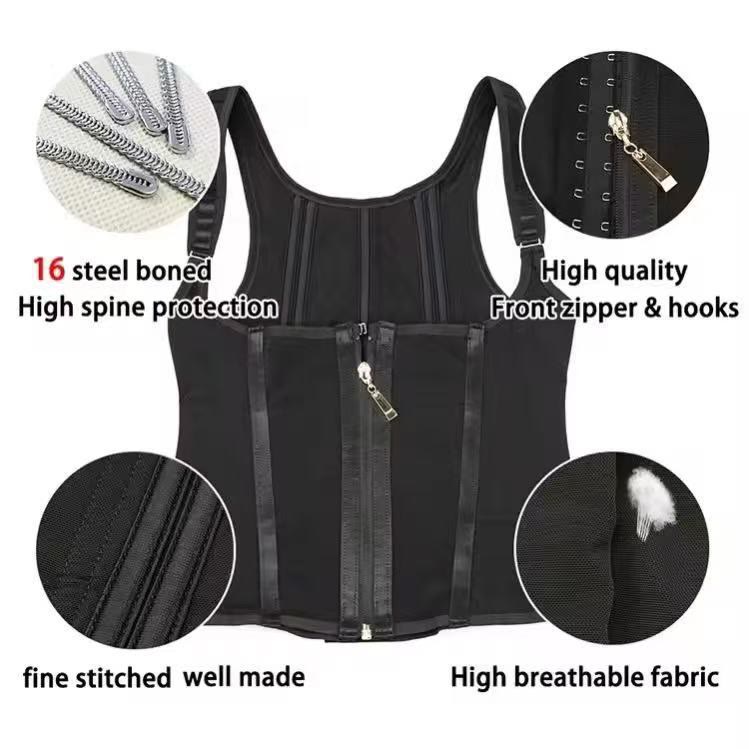 Gilet gainant sous-poitrine pour femme, soutien-gorge intégré, corset amincissant - image 5